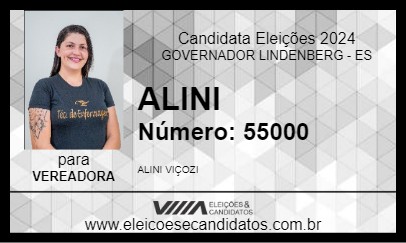 Candidato ALINI 2024 - GOVERNADOR LINDENBERG - Eleições