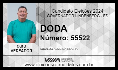 Candidato DODA 2024 - GOVERNADOR LINDENBERG - Eleições