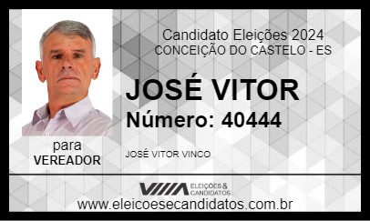 Candidato JOSÉ VITOR 2024 - CONCEIÇÃO DO CASTELO - Eleições