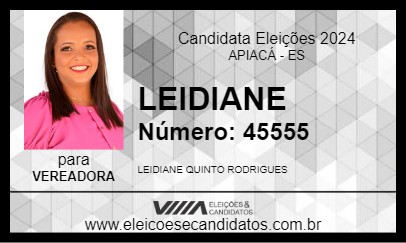 Candidato LEIDIANE 2024 - APIACÁ - Eleições