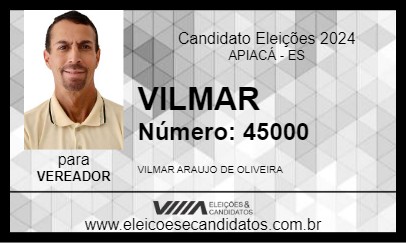 Candidato VILMAR 2024 - APIACÁ - Eleições