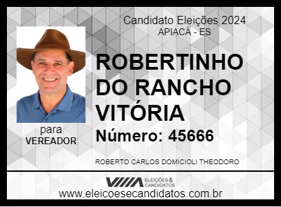 Candidato ROBERTINHO DO RANCHO VITÓRIA 2024 - APIACÁ - Eleições