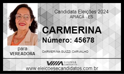 Candidato CARMERINA 2024 - APIACÁ - Eleições