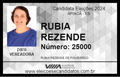 Candidato RUBIA FIGUEIREDO 2024 - APIACÁ - Eleições