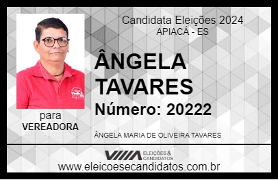 Candidato ÂNGELA TAVARES 2024 - APIACÁ - Eleições