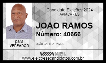 Candidato JOAO RAMOS 2024 - APIACÁ - Eleições