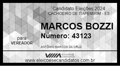 Candidato MARCOS BOZZI 2024 - CACHOEIRO DE ITAPEMIRIM - Eleições