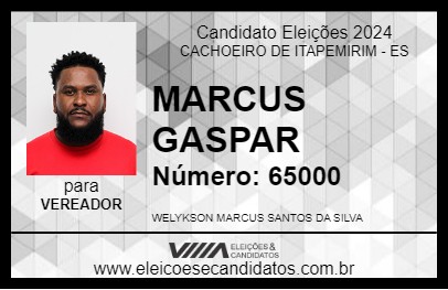 Candidato MARCUS GASPAR 2024 - CACHOEIRO DE ITAPEMIRIM - Eleições