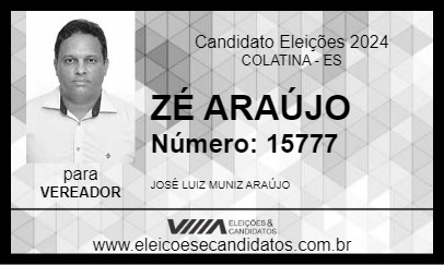 Candidato ZÉ ARAÚJO 2024 - COLATINA - Eleições