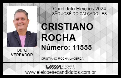 Candidato CRISTIANO DO ANTÔNIO JOSÉ 2024 - SÃO JOSÉ DO CALÇADO - Eleições