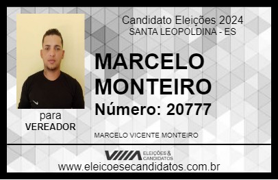 Candidato MARCELO MONTEIRO 2024 - SANTA LEOPOLDINA - Eleições