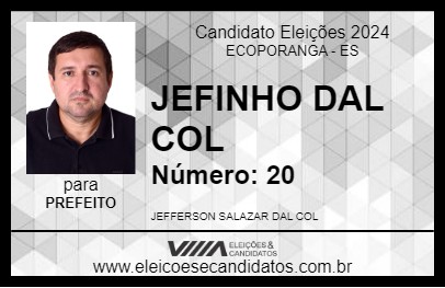 Candidato JEFINHO DAL COL 2024 - ECOPORANGA - Eleições