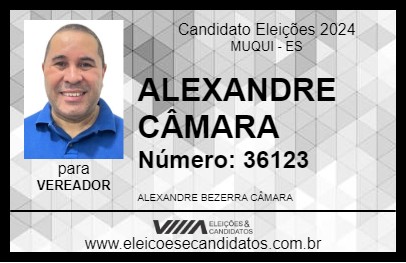 Candidato ALEXANDRE CÂMARA 2024 - MUQUI - Eleições