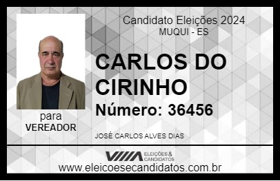 Candidato CARLOS DO CIRINHO 2024 - MUQUI - Eleições