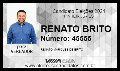 Candidato RENATO BRITO 2024 - PINHEIROS - Eleições