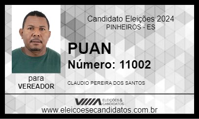 Candidato PUAN 2024 - PINHEIROS - Eleições