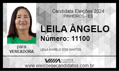 Candidato LEILA ÂNGELO 2024 - PINHEIROS - Eleições