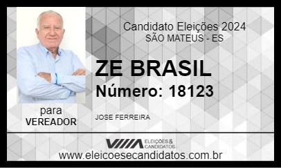 Candidato ZE BRASIL 2024 - SÃO MATEUS - Eleições