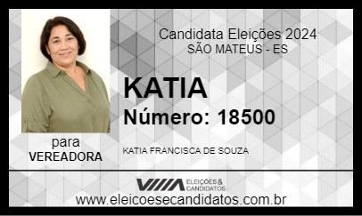 Candidato KATIA 2024 - SÃO MATEUS - Eleições