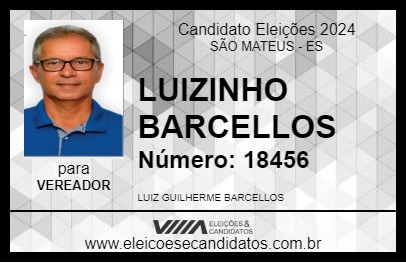 Candidato LUIZINHO BARCELLOS 2024 - SÃO MATEUS - Eleições