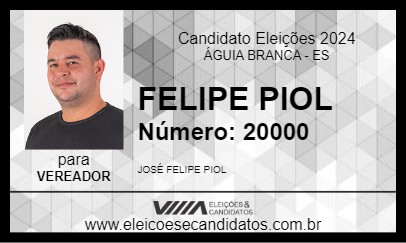 Candidato FELIPE PIOL 2024 - ÁGUIA BRANCA - Eleições