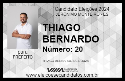 Candidato THIAGO BERNARDO 2024 - JERÔNIMO MONTEIRO - Eleições