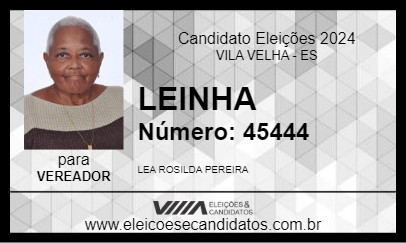 Candidato LEINHA 2024 - VILA VELHA - Eleições