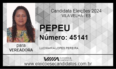 Candidato PEPEU 2024 - VILA VELHA - Eleições