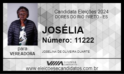 Candidato JOSÉLIA 2024 - DORES DO RIO PRETO - Eleições