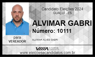 Candidato ALVIMAR GABRI 2024 - GUAÇUÍ - Eleições