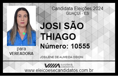 Candidato JOSI SÃO THIAGO 2024 - GUAÇUÍ - Eleições