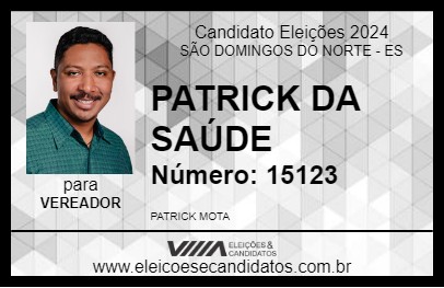 Candidato PATRICK DA SAÚDE 2024 - SÃO DOMINGOS DO NORTE - Eleições