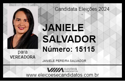 Candidato JANIELE SALVADOR 2024 - SÃO DOMINGOS DO NORTE - Eleições