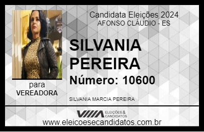 Candidato SILVANIA PEREIRA 2024 - AFONSO CLÁUDIO - Eleições