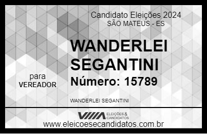 Candidato WANDERLEI SEGANTINI 2024 - SÃO MATEUS - Eleições