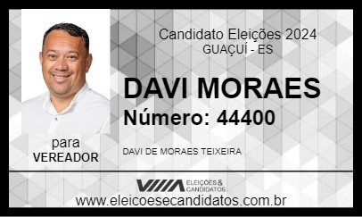 Candidato DAVI MORAES 2024 - GUAÇUÍ - Eleições