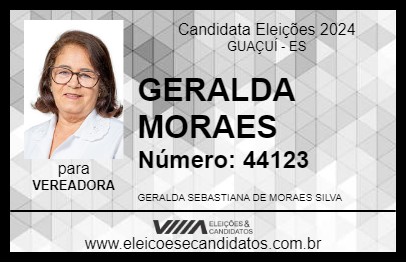 Candidato GERALDA MORAES 2024 - GUAÇUÍ - Eleições