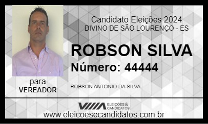 Candidato ROBSON SILVA 2024 - DIVINO DE SÃO LOURENÇO - Eleições