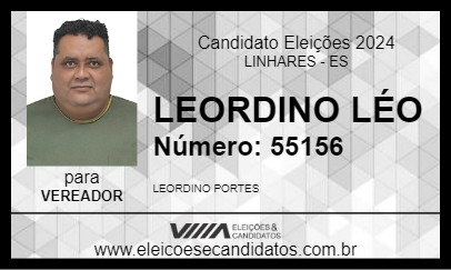 Candidato LEORDINO LÉO 2024 - LINHARES - Eleições