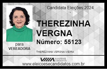 Candidato THEREZINHA VERGNA 2024 - LINHARES - Eleições