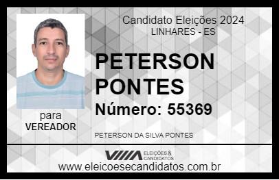 Candidato PETERSON PONTES 2024 - LINHARES - Eleições