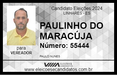 Candidato PAULINHO DO MARACÚJA 2024 - LINHARES - Eleições