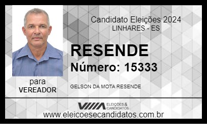 Candidato RESENDE 2024 - LINHARES - Eleições