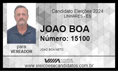 Candidato JOAO BOA 2024 - LINHARES - Eleições