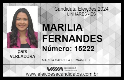 Candidato MARILIA FERNANDES 2024 - LINHARES - Eleições