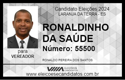 Candidato RONALDINHO DA SAÚDE 2024 - LARANJA DA TERRA - Eleições