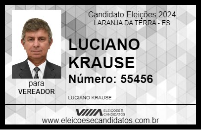 Candidato LUCIANO KRAUSE 2024 - LARANJA DA TERRA - Eleições