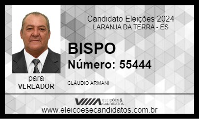 Candidato BISPO 2024 - LARANJA DA TERRA - Eleições