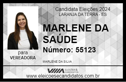 Candidato MARLENE DA SAÚDE 2024 - LARANJA DA TERRA - Eleições