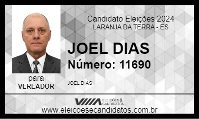 Candidato JOEL DIAS 2024 - LARANJA DA TERRA - Eleições